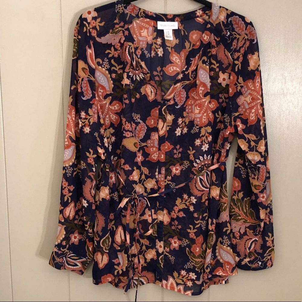 Sheer Maternity Blouse